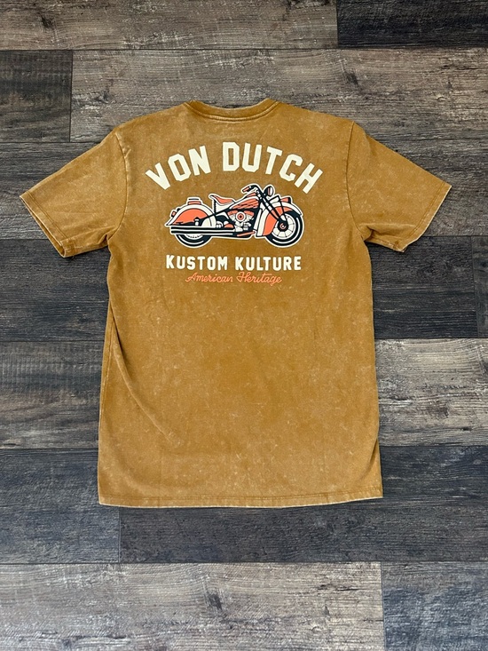 Von Dutch Other - NWT Von Dutch "Embroidered Lettering' size Small Washed T-shirt Brown